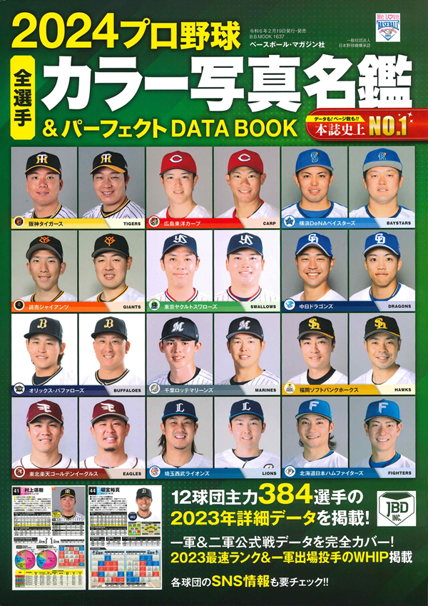 2024プロ野球全選手
カラー写真名鑑&
パーフェクトDATA BOOK